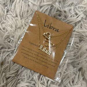 NWT Libra Pack of three zodiac sign necklace